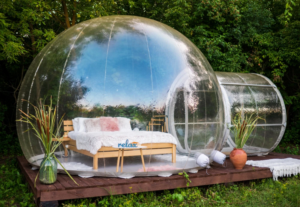 inflated bubble tent